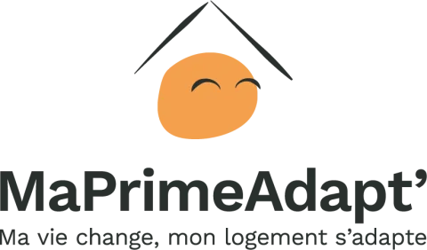 Logo officiel MaPrimeAdapt' — Adaptation salle de bain, seniors · Alexis Dupuis Énergies, artisan RGE à Abbeville