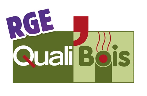 Logo officiel QualiBois — Poêle, insert, chaudière bois · Alexis Dupuis Énergies, artisan RGE à Abbeville