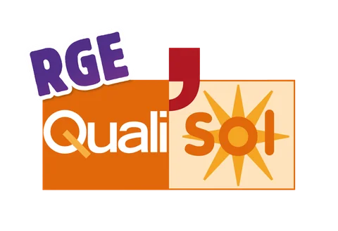 Logo officiel QualiSol — Chauffe-eau & système solaire · Alexis Dupuis Énergies, artisan RGE à Abbeville