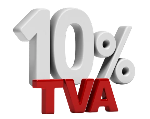 Logo officiel TVA 10 % — Travaux d'amélioration & entretien · Alexis Dupuis Énergies, artisan RGE à Abbeville